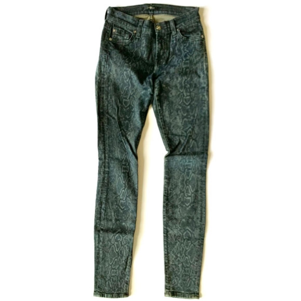 7 FOR ALL MANKIND SNAKE PRINT JEANS - Picture 6 of 7